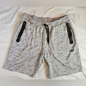 PONY Mens Gray Heathered Elastic Drawstring Waist Sweat Shorts Size Large